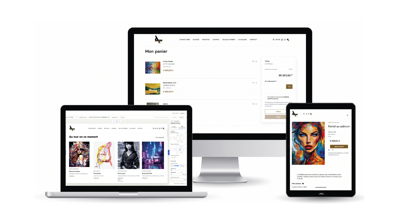 Module CMS ARTENSO sur ordinateur, tablette et mobile